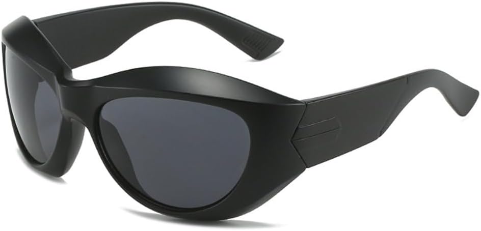 

Солнцезащитные очки в панк-стиле 2027 года с широкой оправой для женщин и мужчин, ретро-очки, очки для активного отдыха, для занятий спортом и вождения MTZJH, Black Gray