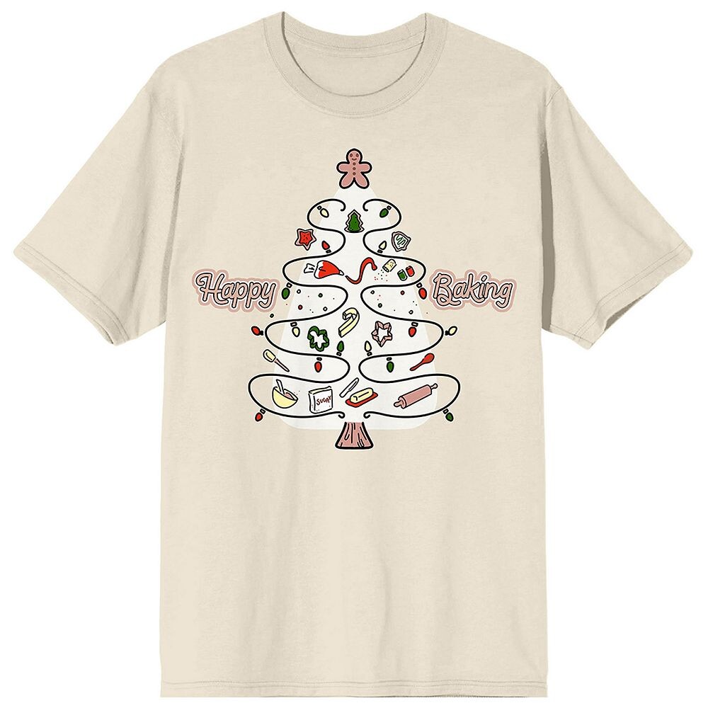 

Футболка с рисунком Happy Baking для детей Christmas Shapes, цвет Natural