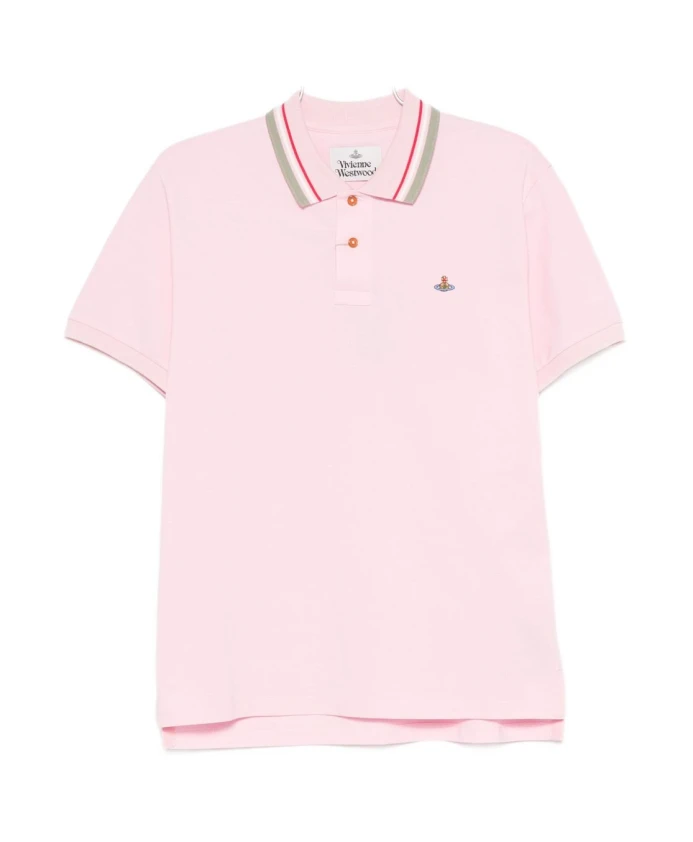 

Поло с розовым полосатым воротником Vivienne Westwood, розовый