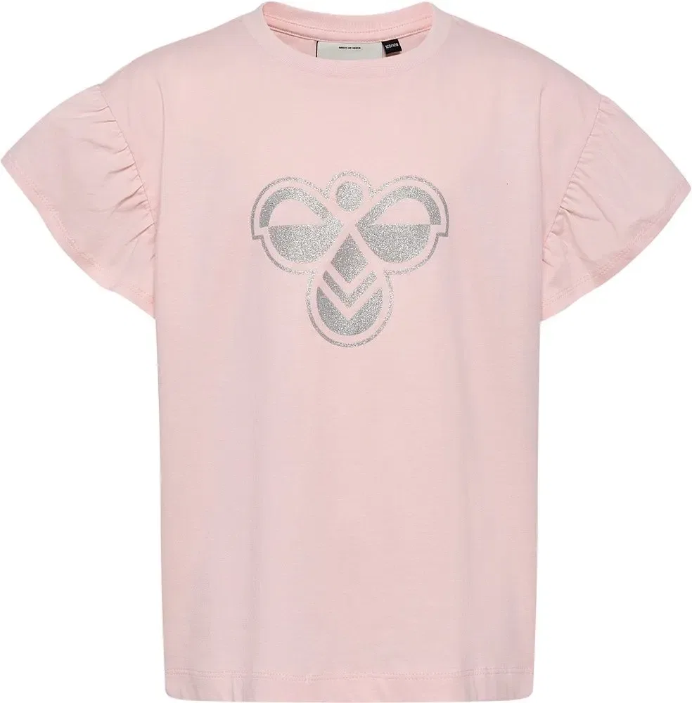 Футболка детская с рюшами, Hummel, лиловая