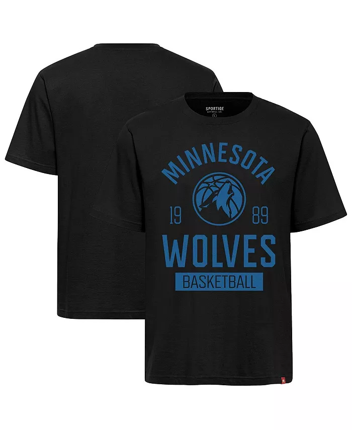 

Мужская и женская черная футболка премиум-класса Minnesota Timberwolves Duke Sportiqe