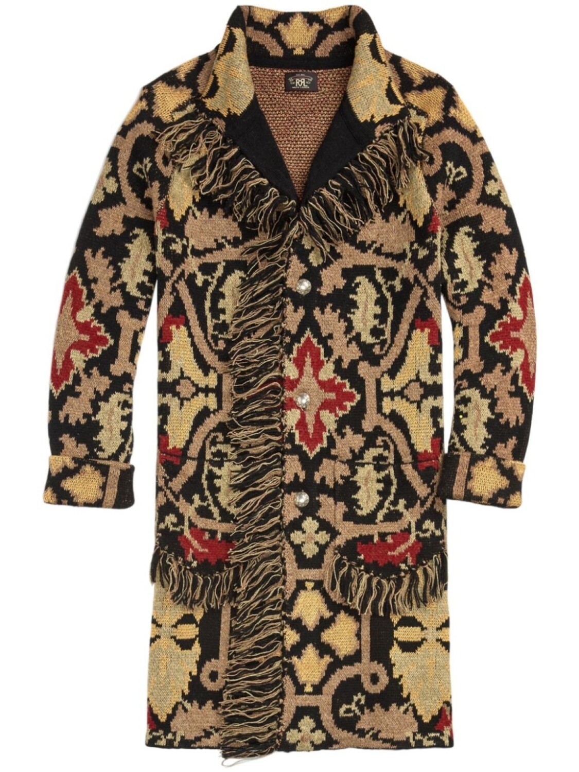 

Кардиган с узором вязки интарсия Ralph Lauren RRL, нейтральный цвет