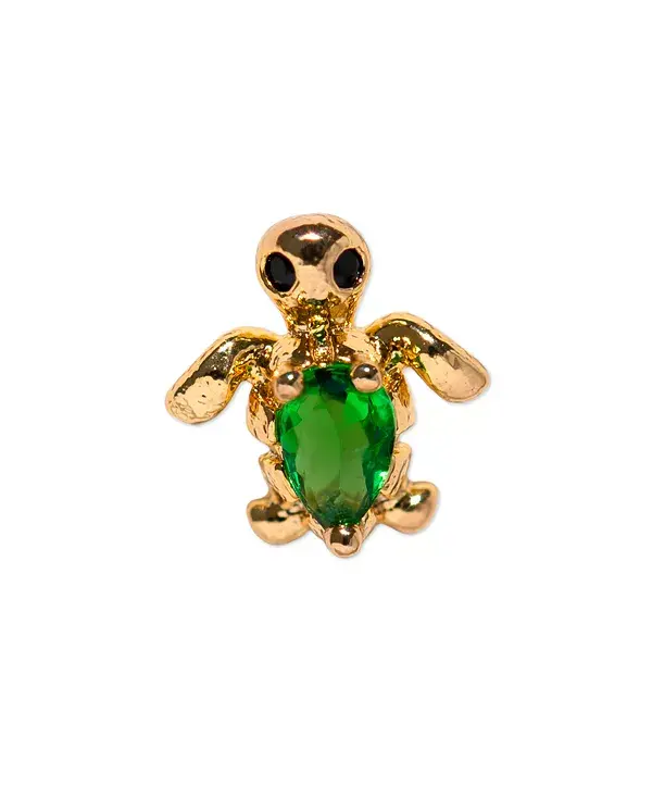 

Позолоченные серьги в виде маленьких черепашьих кристаллов для пирсинга Girls Crew, gold