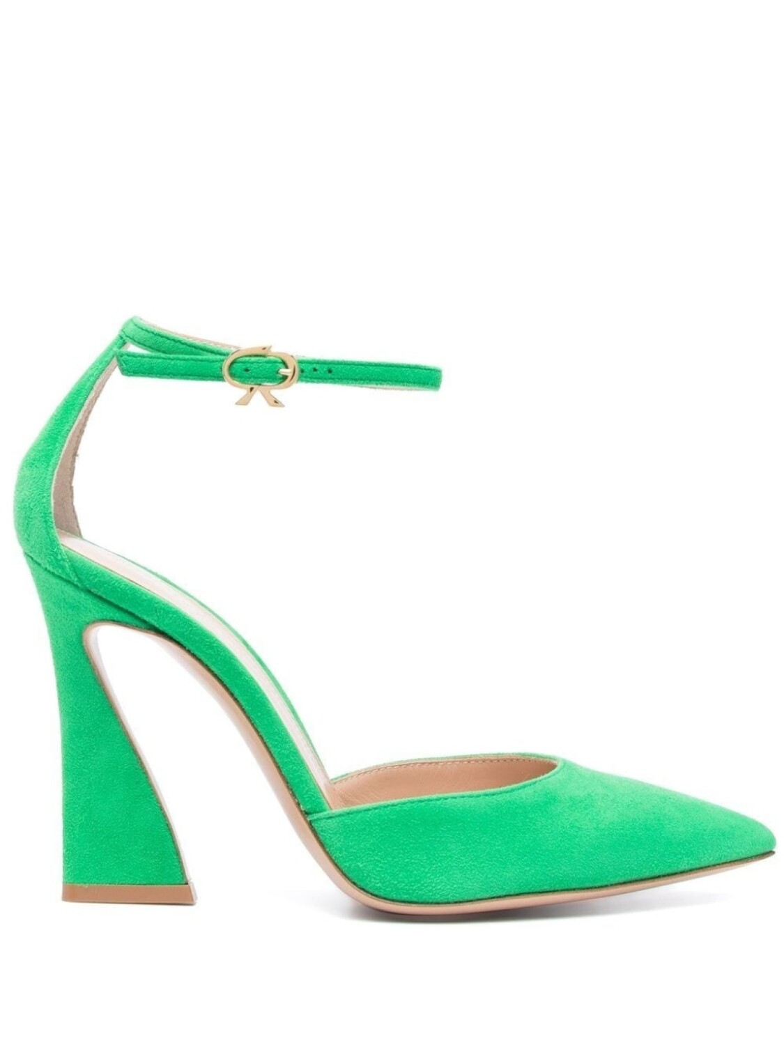 Gianvito Rossi туфли Riccam 90 с заостренным носком, зеленый