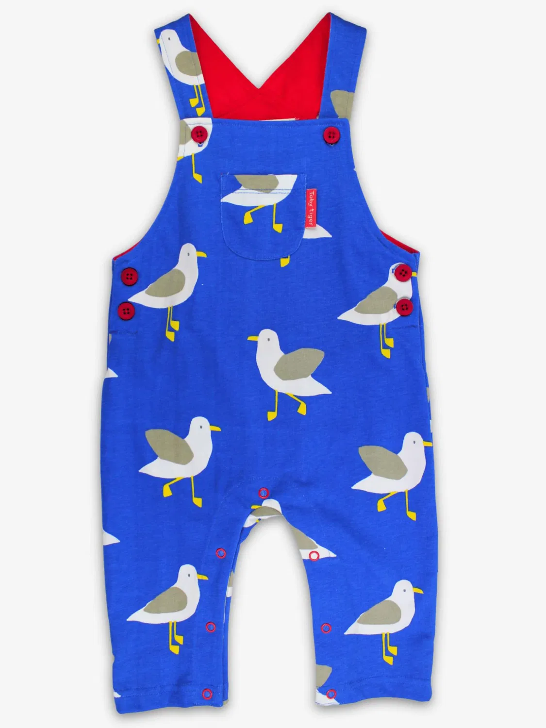 Обычный комбинезон 'Bio-Baumwoll Kinder Latzhose mit Möwentanz-Druck' Toby Tiger, Blue