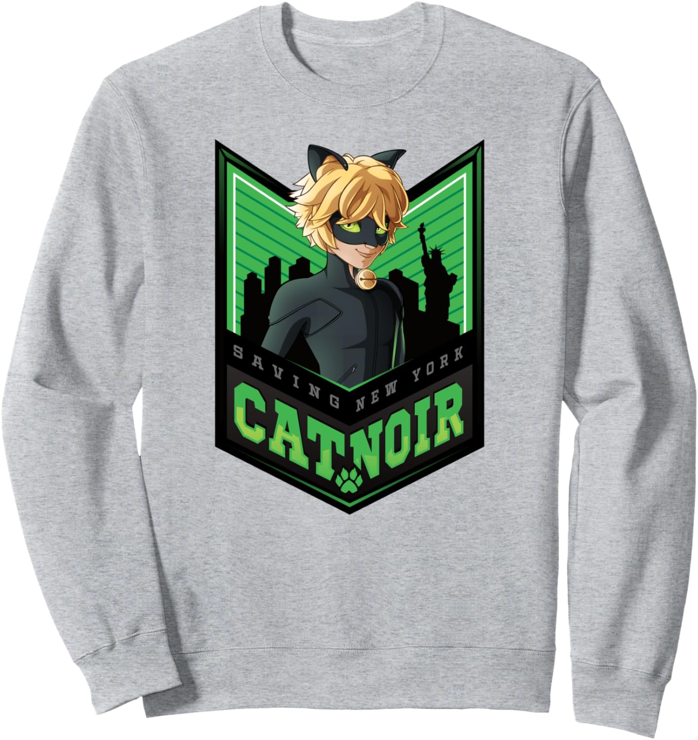 

Толстовка с эмблемой Miraculous Chanoir New York, серый