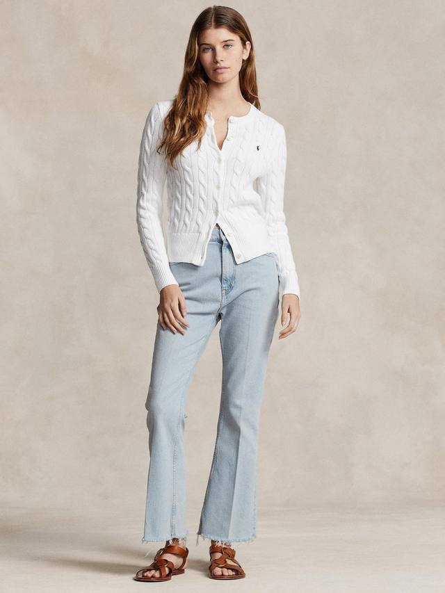 

Хлопка вязаный кардиган Ralph Lauren, белый