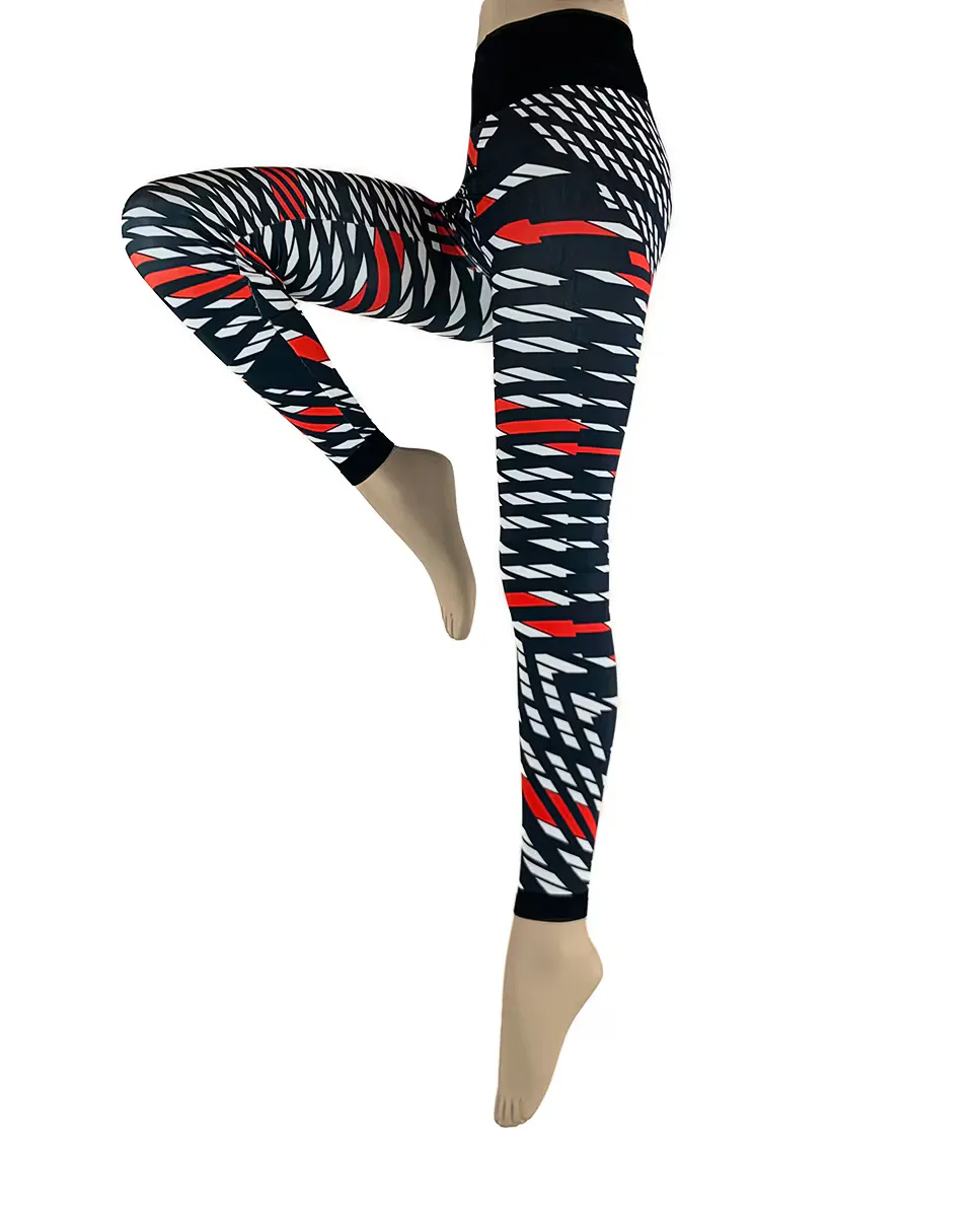 

Узкие леггинсы с геометрическим фантазийным принтом плотностью 140 ден Hyd, мультиколор