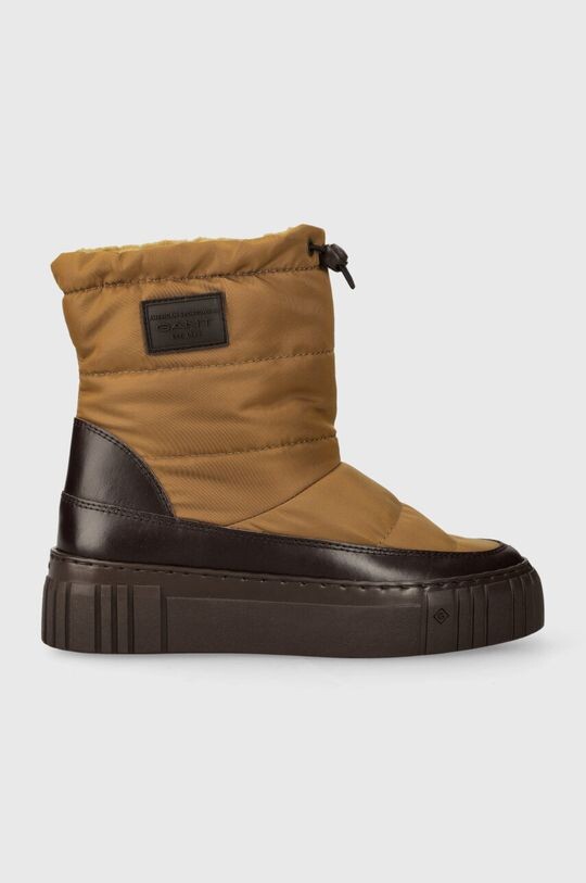 Женские зимние ботинки Gant Snowmont стеганые на кулиске, коричневый