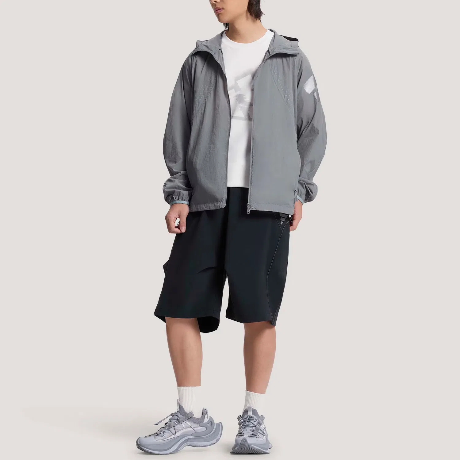 Куртка мужская FOS WOVEN Future Style Adidas, Gray — фото 4