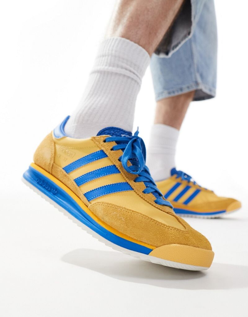 Adidas Originals - SL 72 RS - Желто-синие кроссовки — фото 4