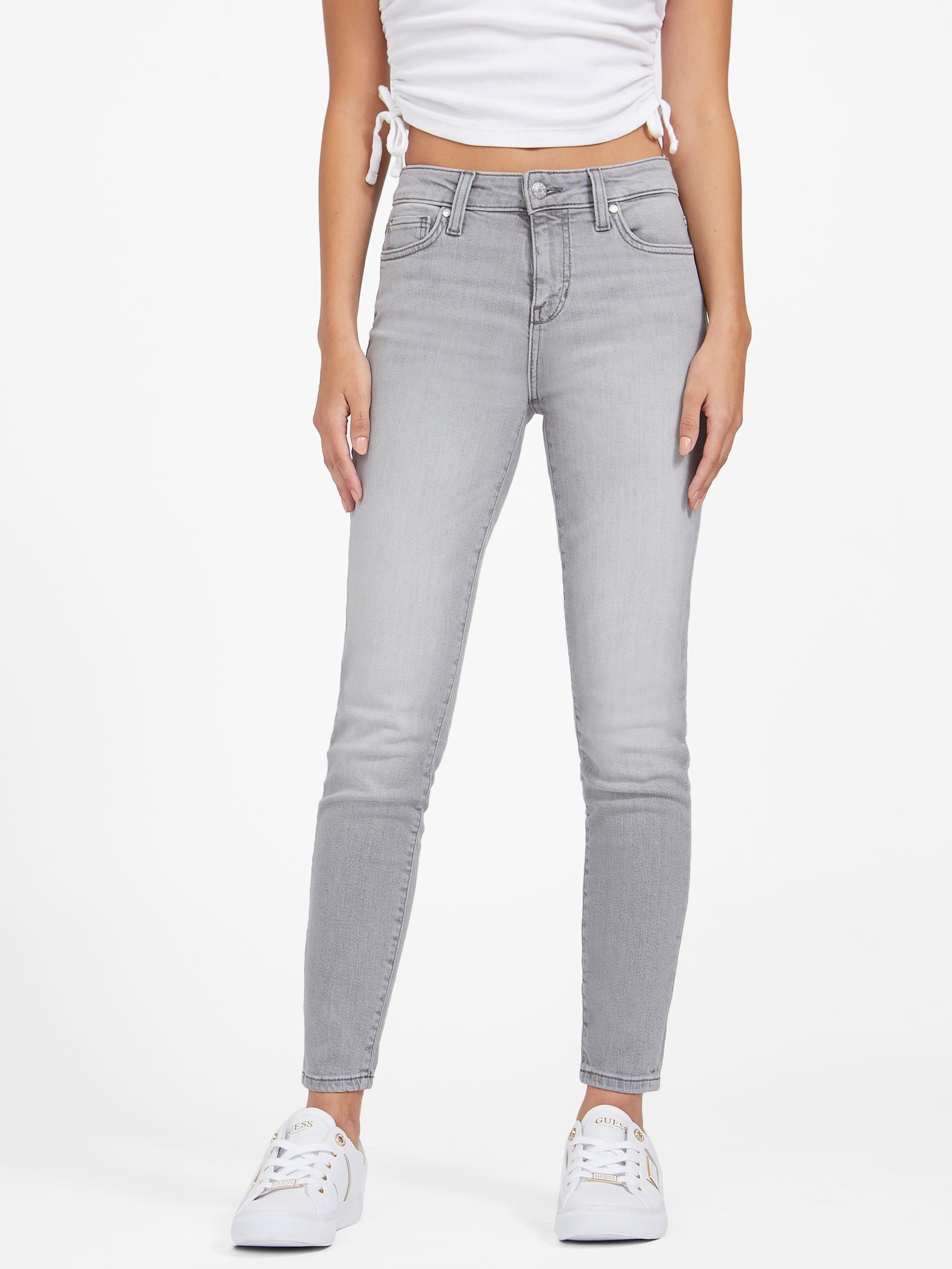 

Узкие джинсы Jaden Sculpt средней посадки Guess Factory, цвет grey wash