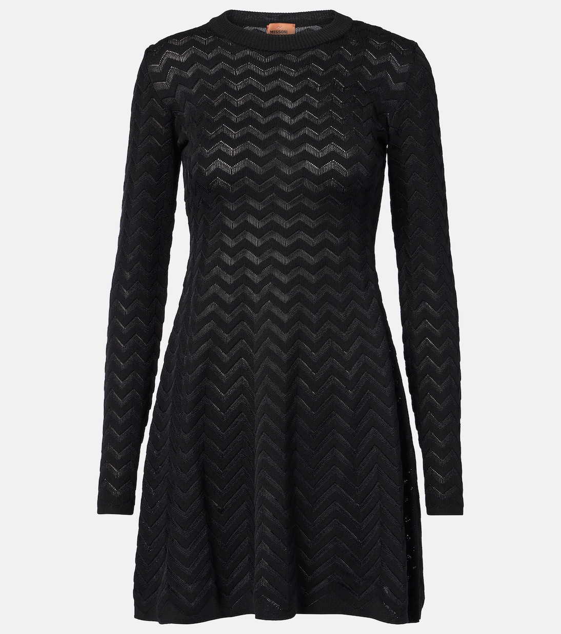 

Мини-платье Zig Zag из хлопковой смеси Missoni, Black Beauty