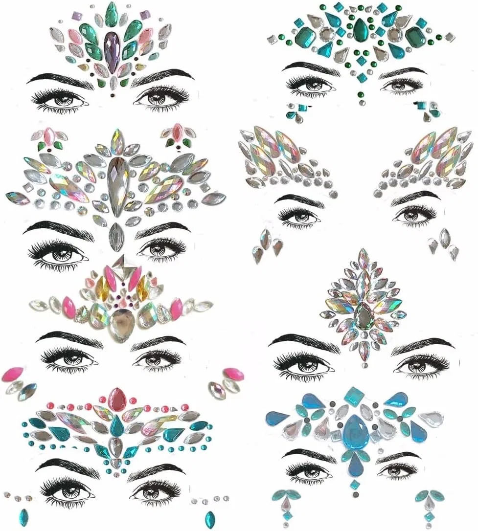 Временная тату-наклейка для глаз и лица Bohemian Tribal Style, 1 шт, BL18 — фото 2