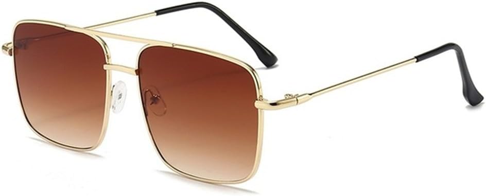 

Женские солнцезащитные очки в винтажной оправе из сплава, мужские большие солнцезащитные очки с защитой от УФ-излучения UV400, мужские коричневые солнцезащитные очки MTZJH, 3