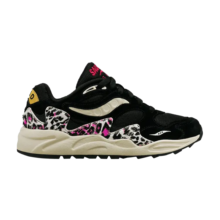 

Кроссовки Saucony Wmns Grid Shadow 2 Black Pink Leopard, черный
