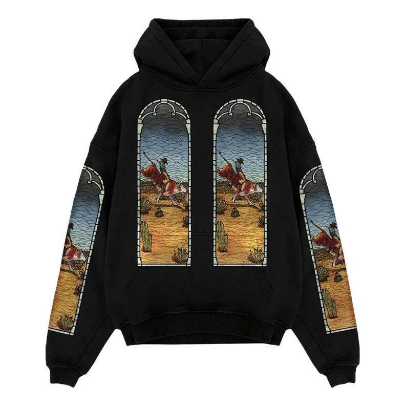 

Худи Who Decides War x EST Gee Stained Glass Hoodie 'Black', черный
