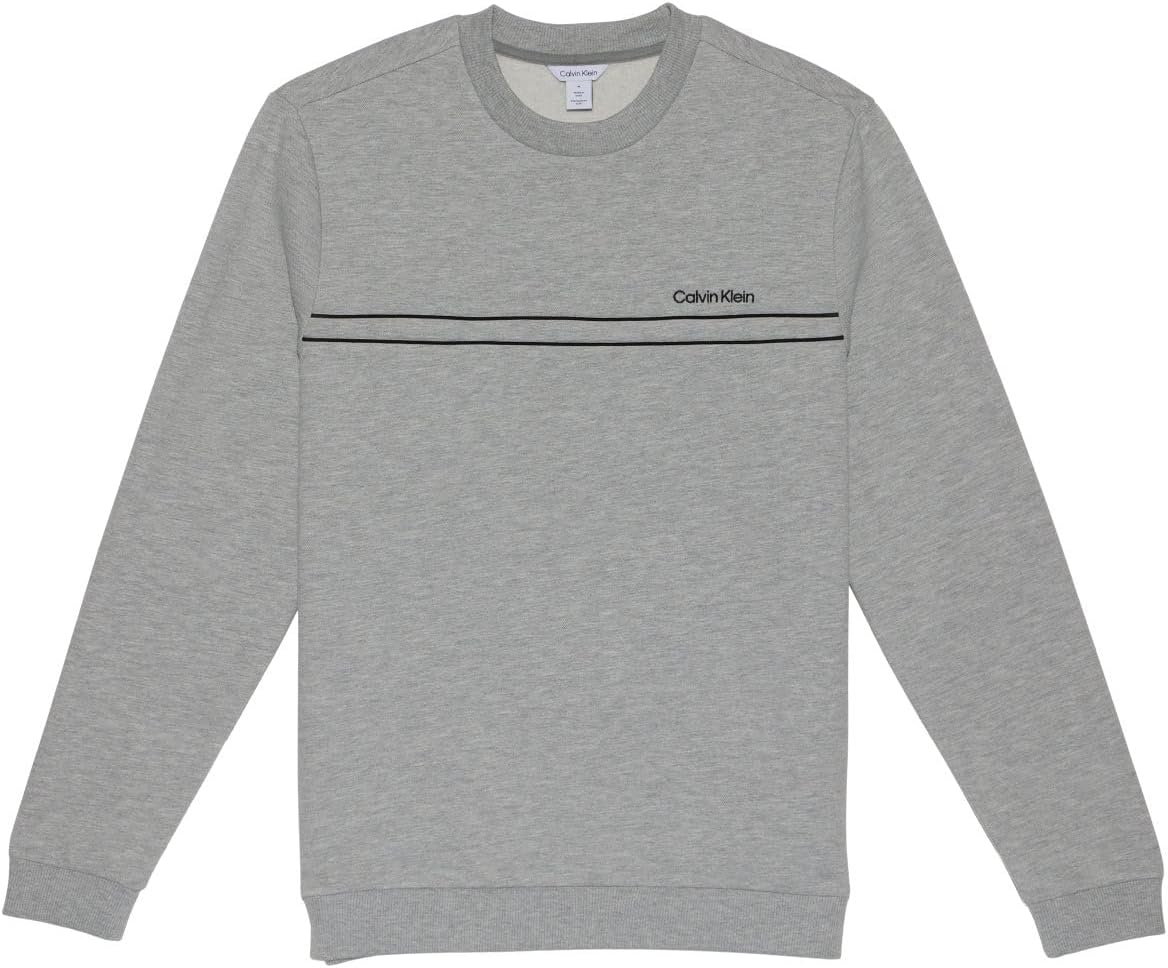 Мужская толстовка Calvin Klein Standard Fit с круглым вырезом, Gray — фото 4