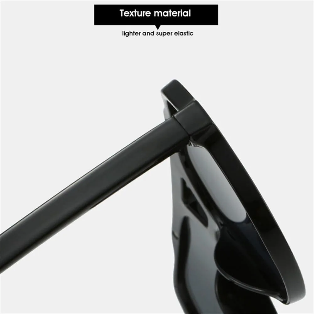 

Солнцезащитные очки с двойной перемычкой для женщин, прозрачные линзы с градиентом цвета «океан», солнцезащитные очки UV400 для мужчин MTZJH, Black Yellow