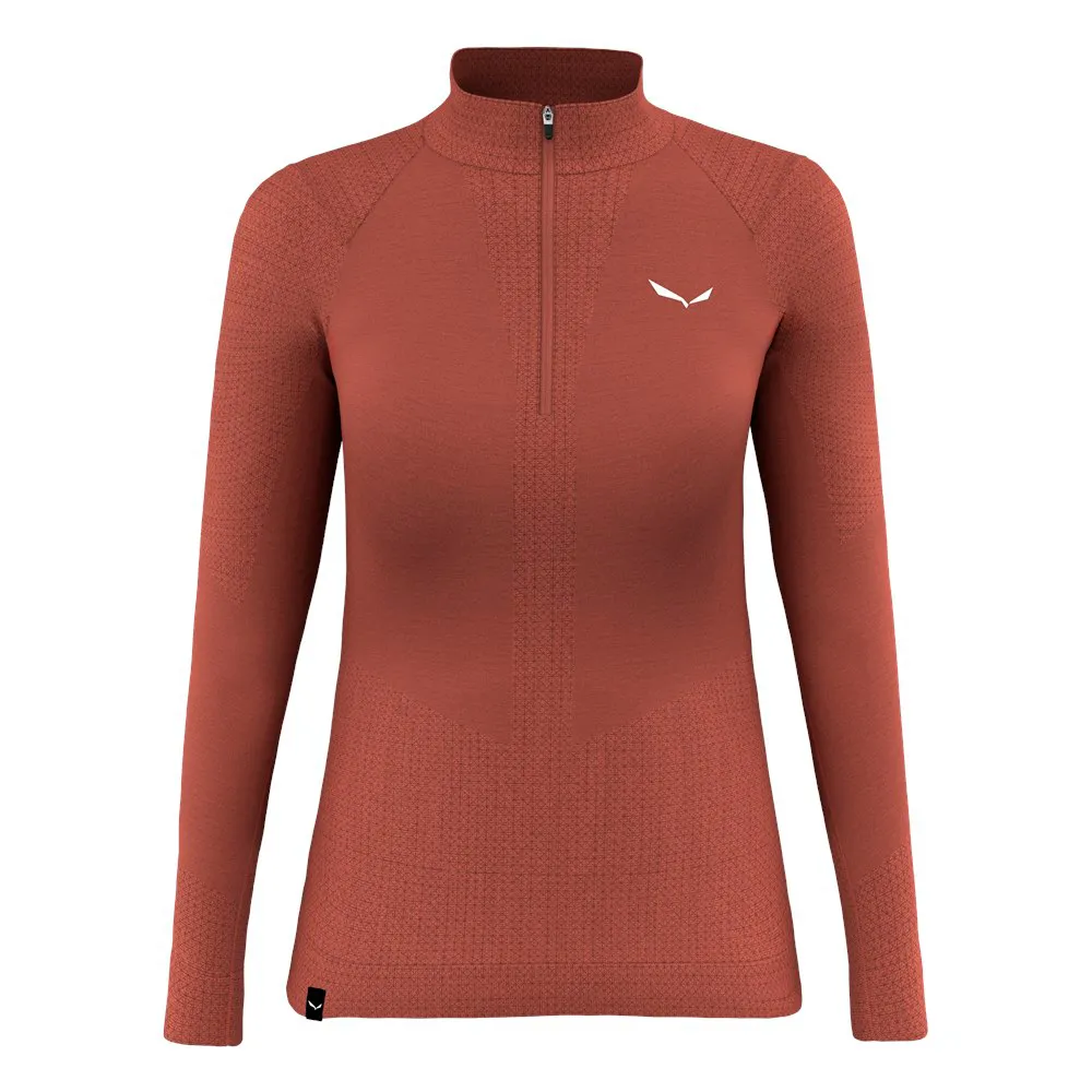 

Футболка с длинным рукавом Salewa Zebru Med Warm AMR half zip, оранжевый