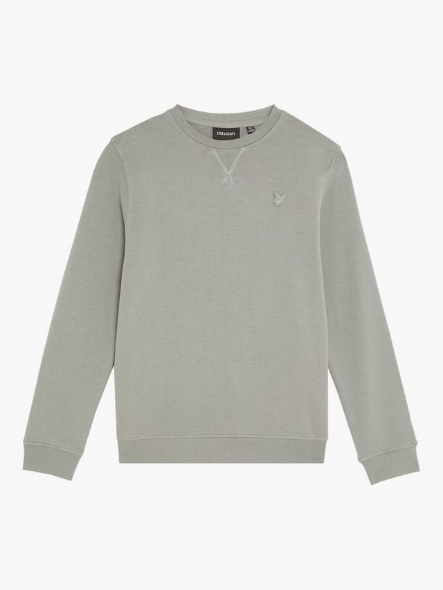 

Детский однотонный джемпер с круглым вырезом Lyle & Scott, Grey