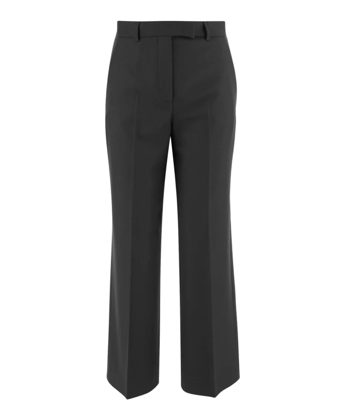 

Широкие шерстяные брюки с карманами Ql2 Quelledue, черный