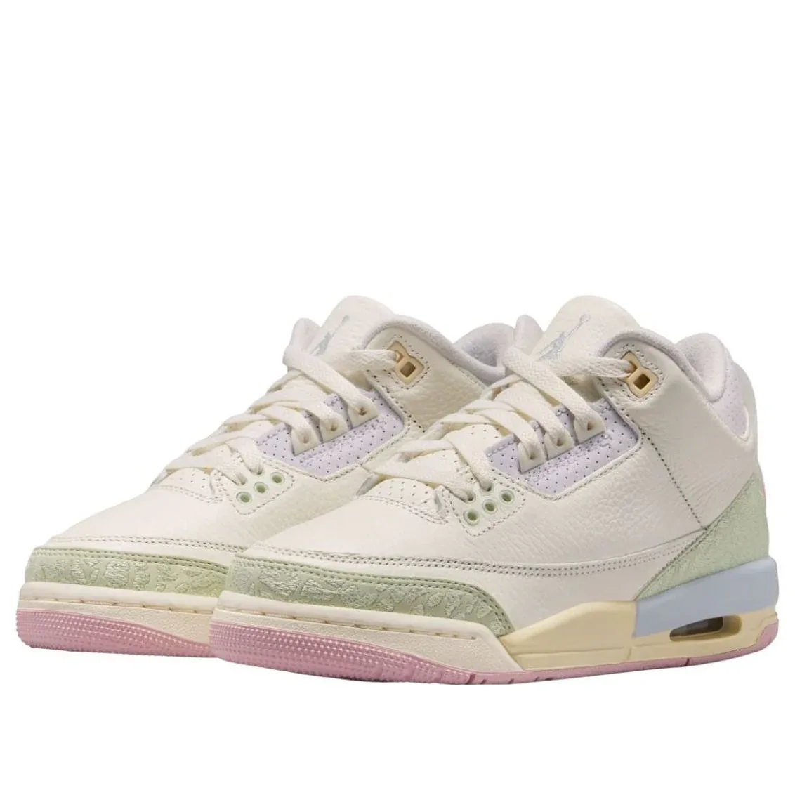 Кроссовки (GS) Air Jordan 3 Retro OG 'Spring is in the Air', белый — фото 3