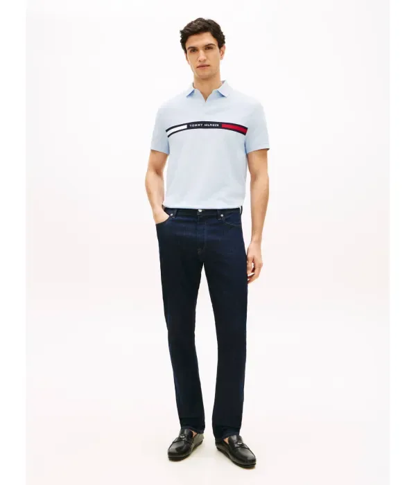 Полюс regular fit Tommy Hilfiger, небесно-голубой — фото 2