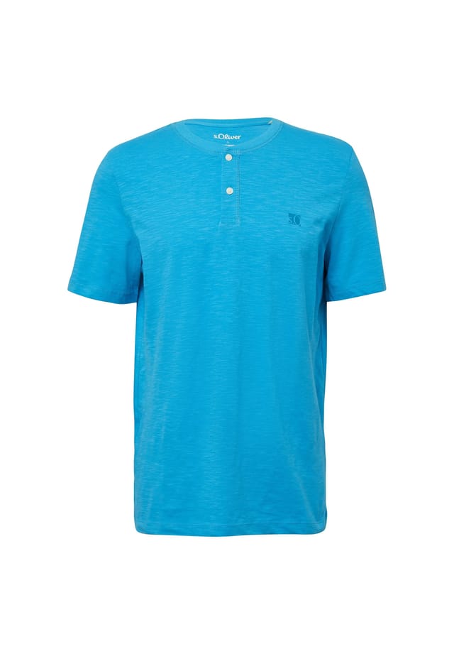 

Футболка с воротником-хенли S.Oliver, зеленый