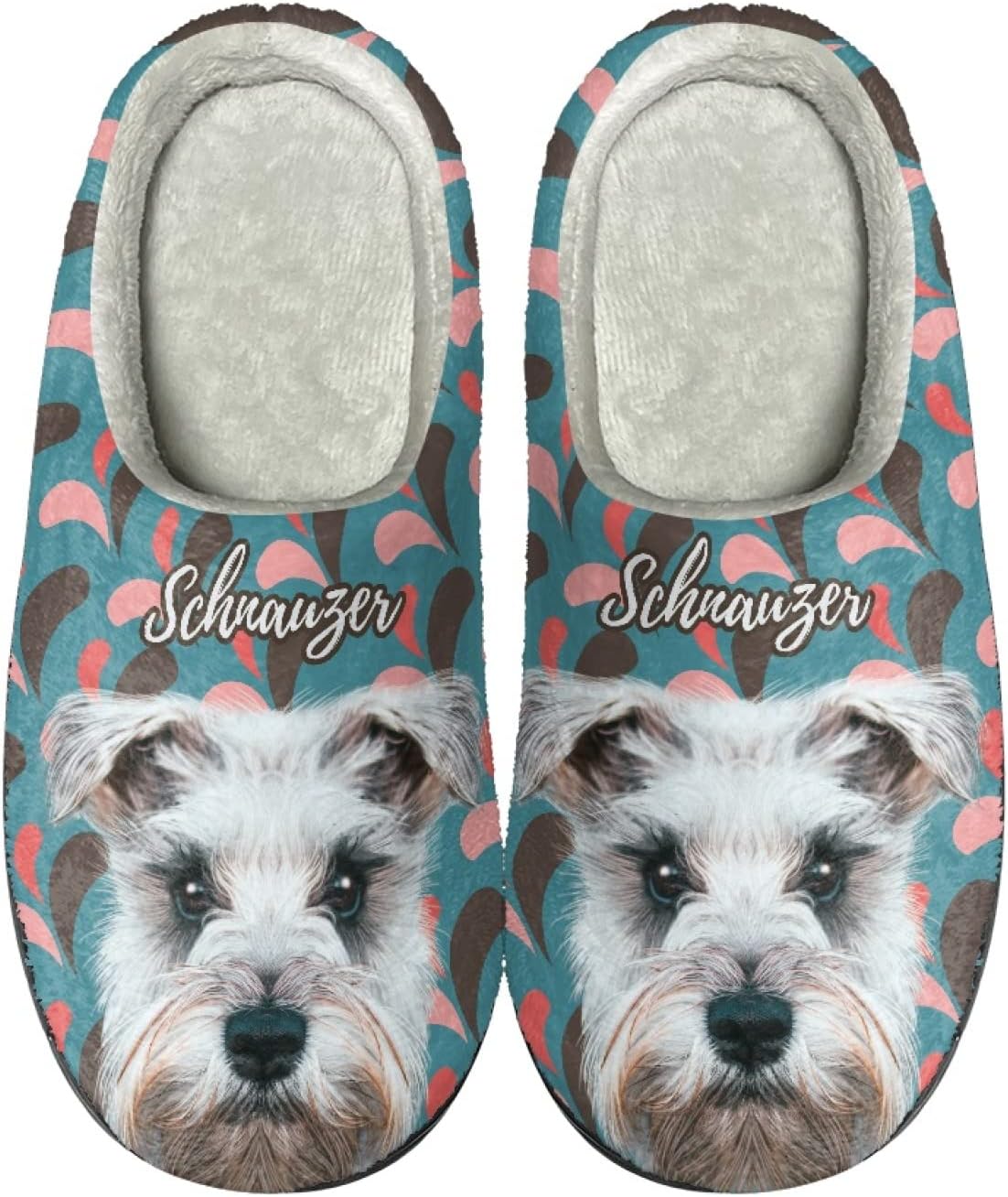 

Xoenoiee Мужские и женские теплые пушистые тапочки для спальни, домашние тапочки, противоскользящие зимние домашние тапочки, белый