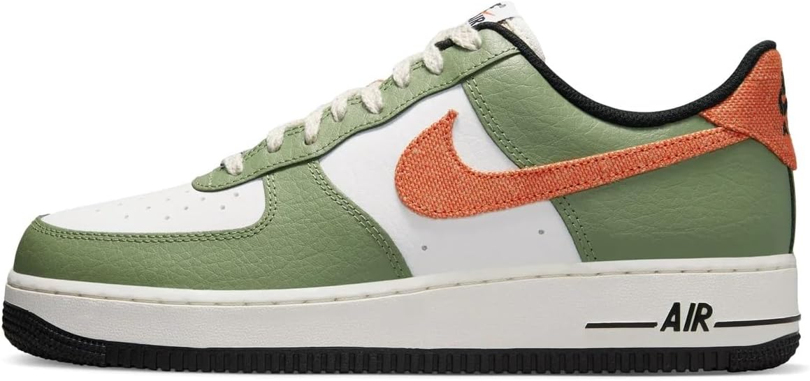 Мужские кроссовки Nike Air Force 1, белый/зеленый/оранжевый — фото 2