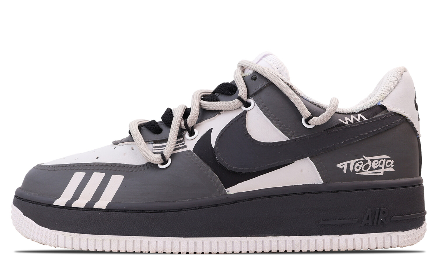 

Кроссовки Nike Air Force 1 Skateboarding Shoes Men Low-top White, черный