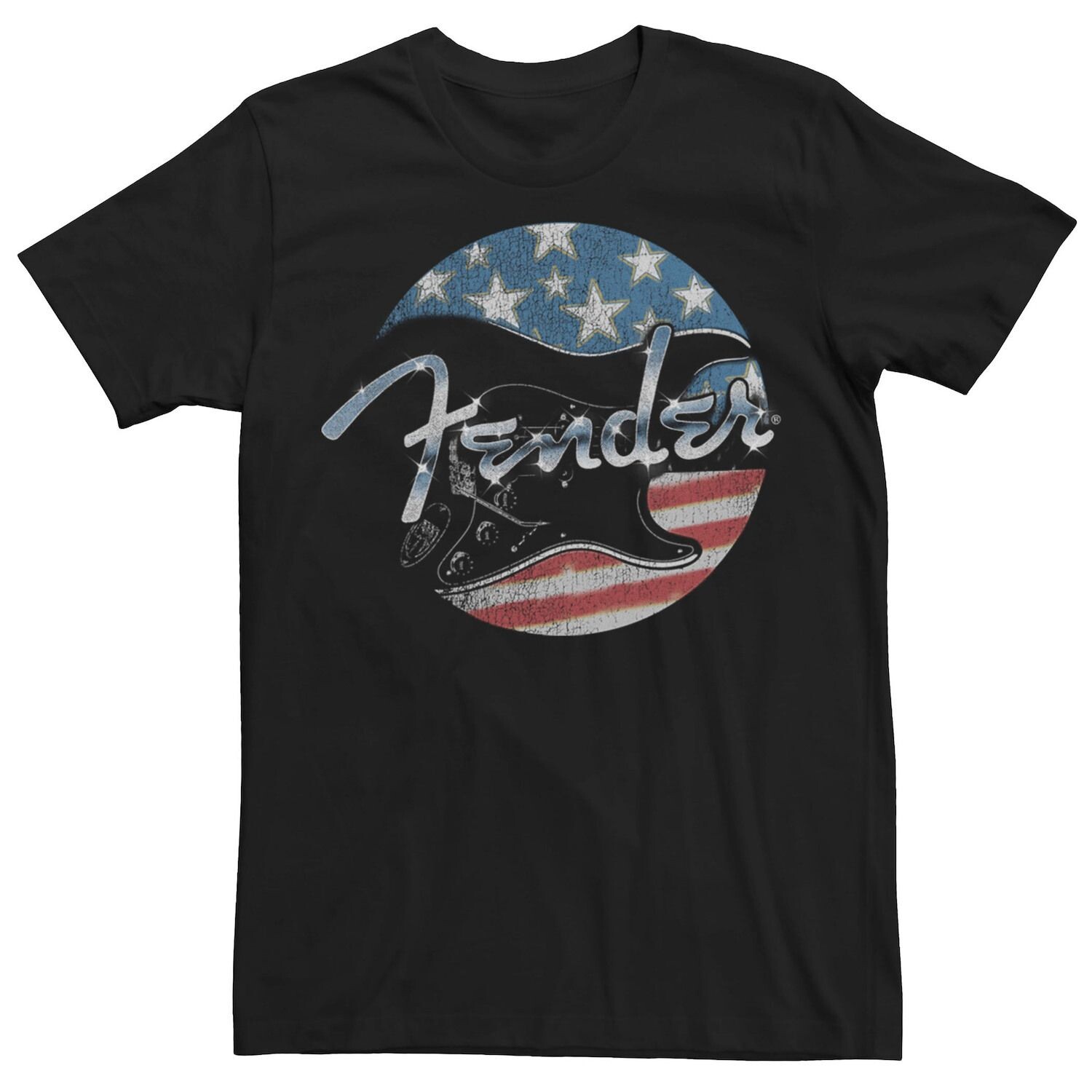 

Мужская футболка Fender со светящимся логотипом США Licensed Character