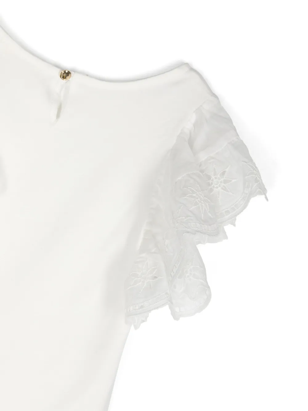 Футболка с оборками Chloé Kids, белый — фото 3