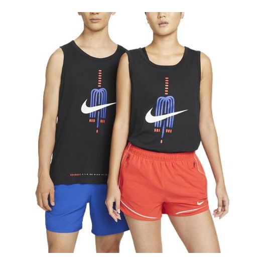 

Унисекс, черный пуловер с круглым вырезом и принтом логотипа Nike