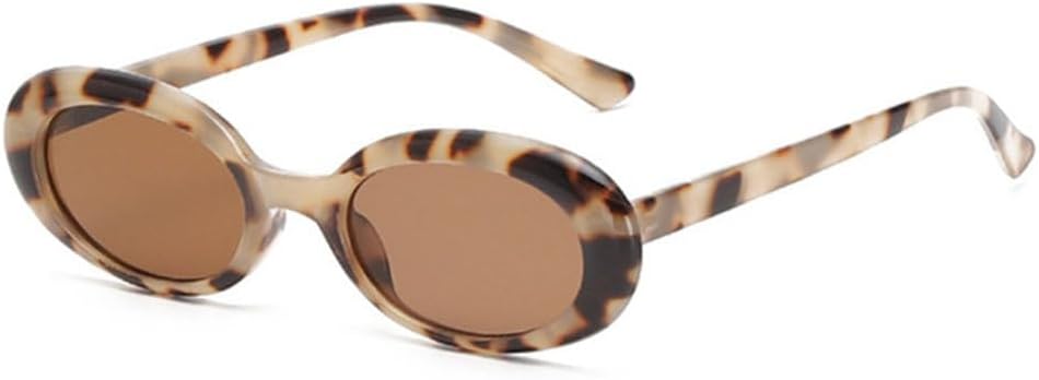 

Ретро овальные солнцезащитные очки в маленькой оправе для женщин и мужчин, готические очки с защитой от УФ-излучения UV400, модные овальные линзы MUTYNE, Tortoiseshell Tea