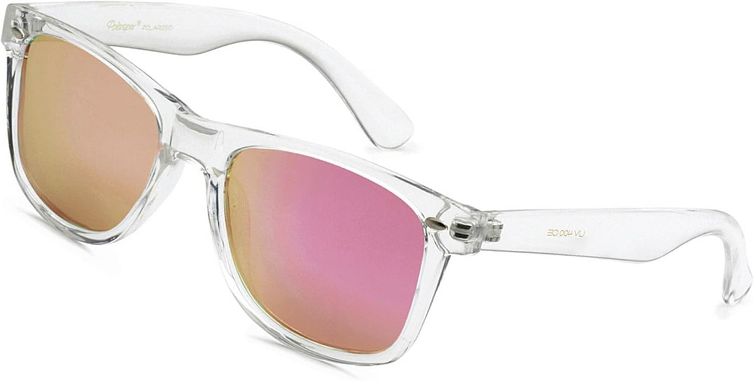 

Поляризованные солнцезащитные очки PolarSpex для мужчин и женщин – защита от УФ-излучения, прочные и легкие, в стиле ретро, ​​идеально подходят для вождения и рыбалки, Crystal | Pink Quartz