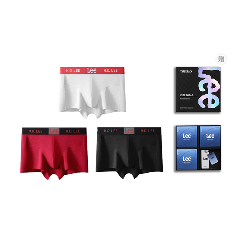 

Подарочный набор мужских трусов боксеров 3 шт Lee, черный