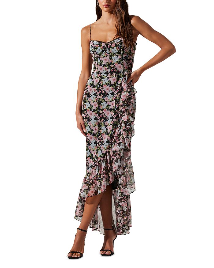 

Платье Brisbane Floral с асимметричным подолом ASTR the Label, мультиколор