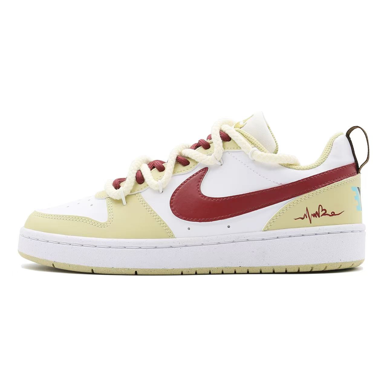 

Детские кроссовки для скейтбординга Court Borough COURT BORO с нескользящей подошвой и износостойким верхом для подростков Nike, желтый