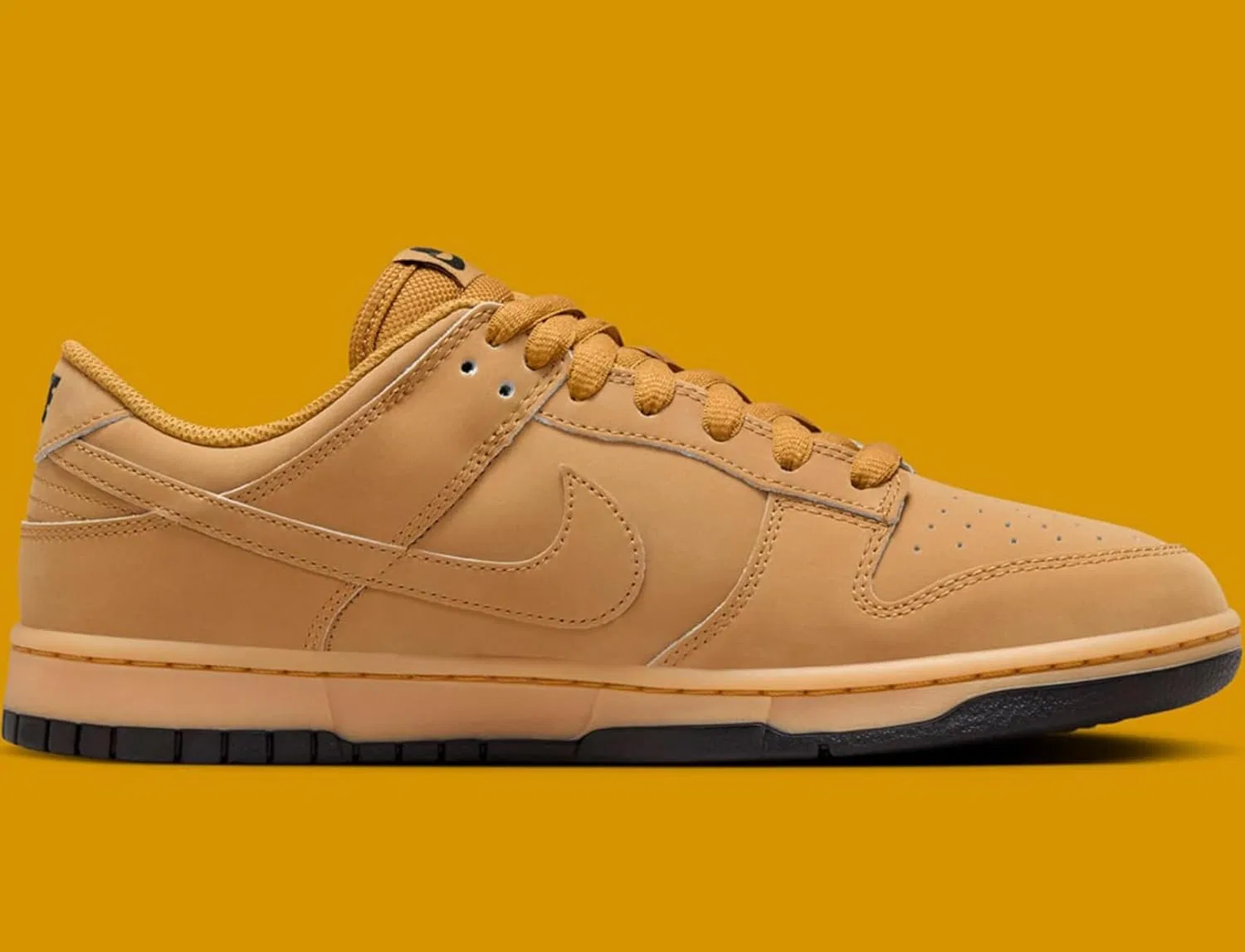Кроссовки Nike Dunk Low Retro SE, Wheat/Gum Yellow-black — фото 3