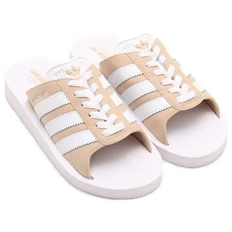 Тапочки gazelle beach slides Adidas, розовый — фото 2
