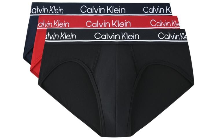 

Мужские трусы Calvin Klein, цвет 3 strips (black + blue + red)