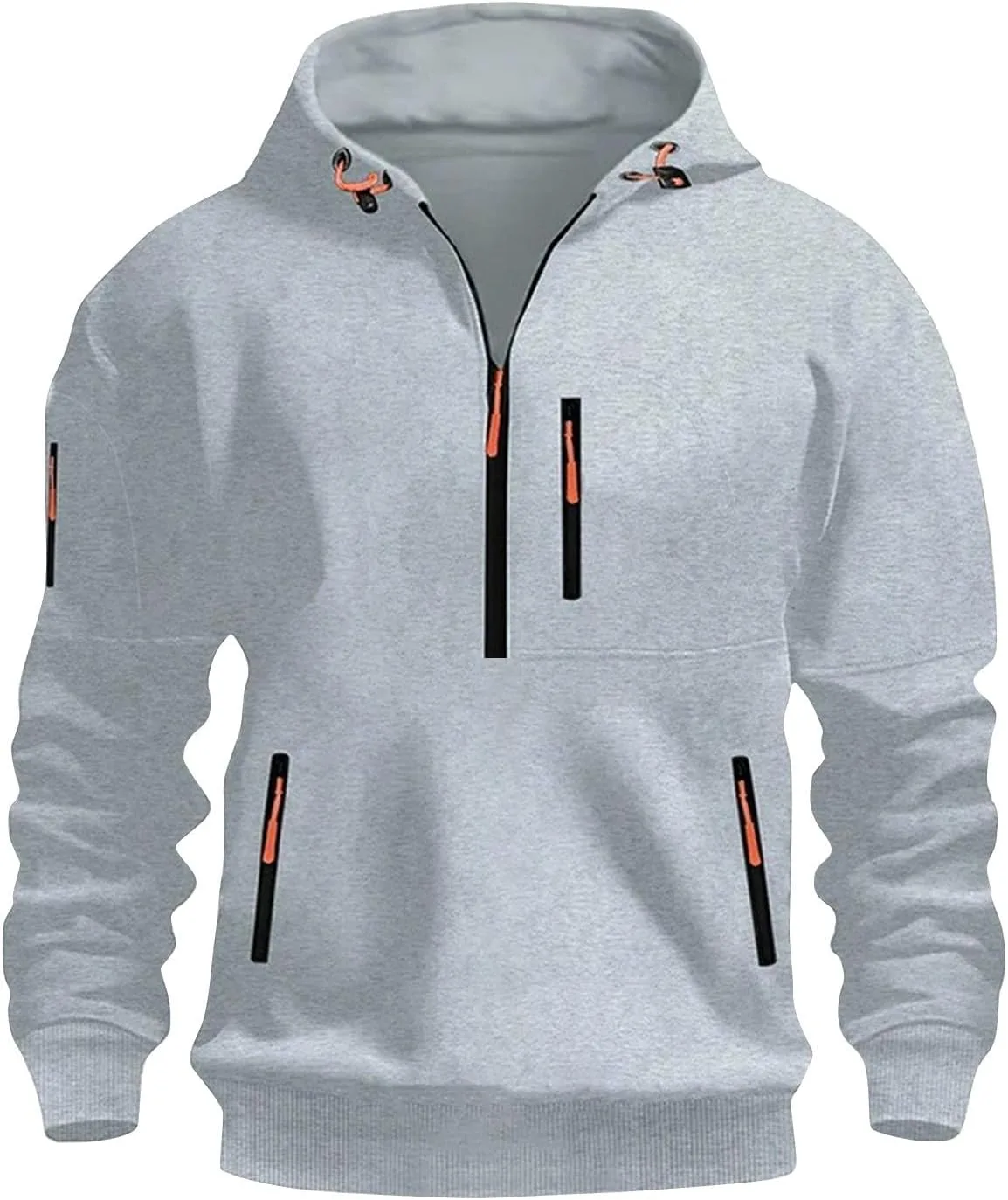 

Толстовка MKLUNJOP с капюшоном и молнией на четверть