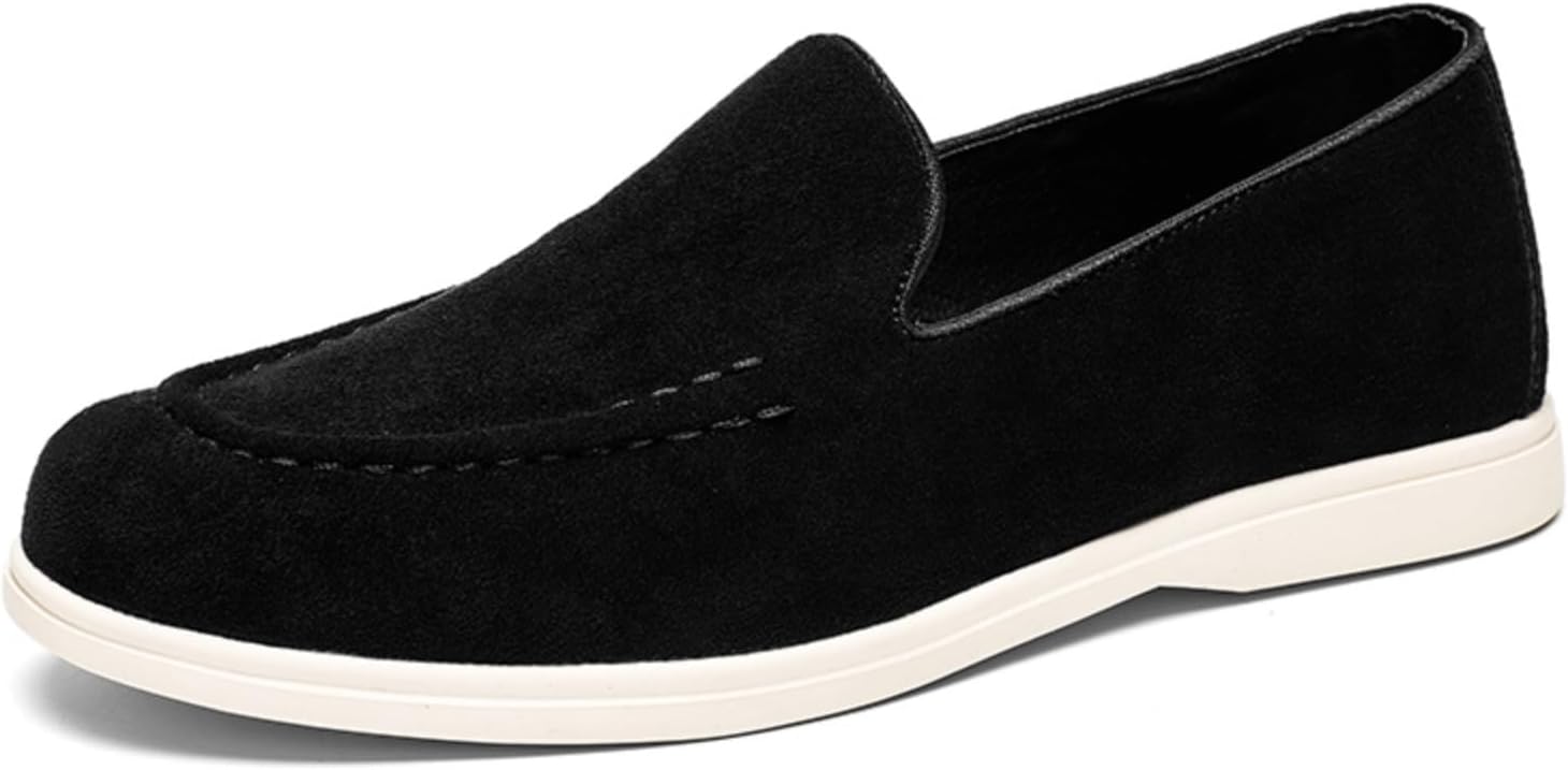 

Мужские лоферы, повседневные лодочные туфли, мужские мягкие мокасины на плоской подошве, удобная обувь для бизнеса, прогулок на улице и вождения Generic, черный