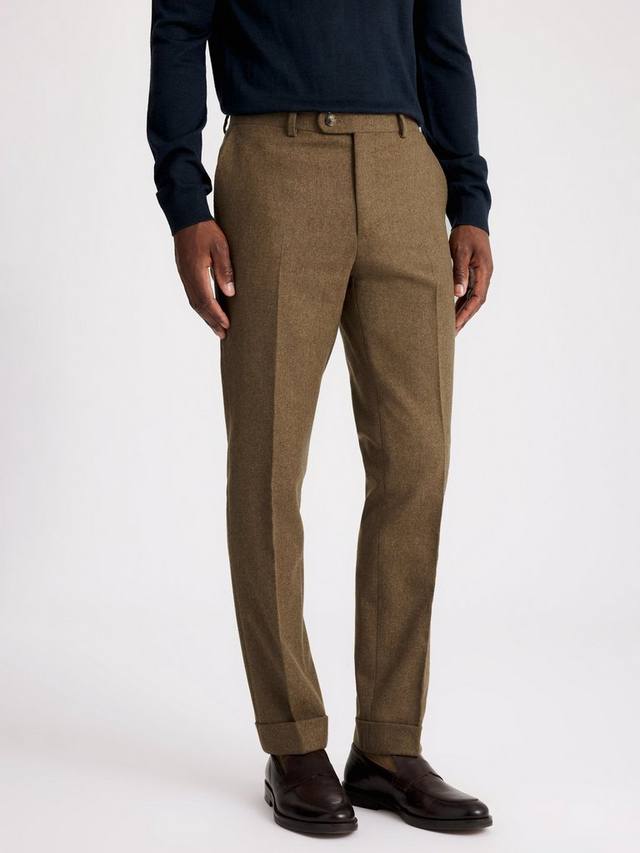 

Прямые брюки из шерстяного фланели Moss, Gold