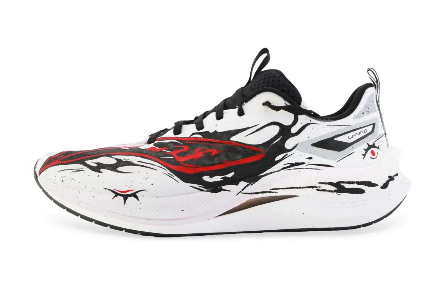 

LINING Кроссовки для бега Red Hare 7 Pro с противоскользящей подошвой, износостойкие, мужские, черно-белые
