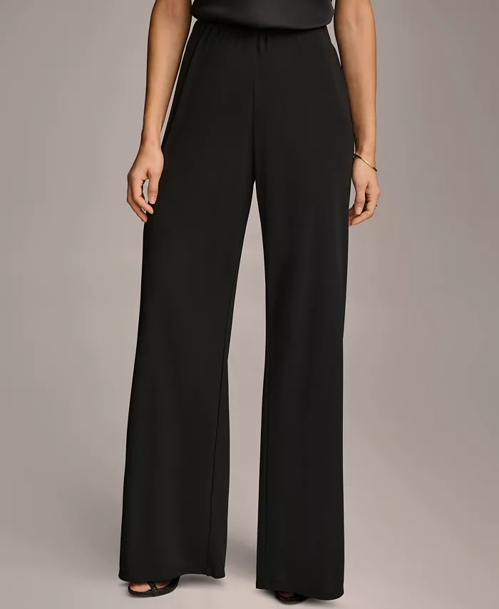 

Женские брюки-клеш из джерси Donna Karan New York, черный