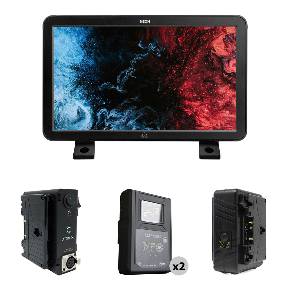 

Монитор Atomos NEON 17" 4K HDR с комплектом питания от двух аккумуляторов (золотое крепление)