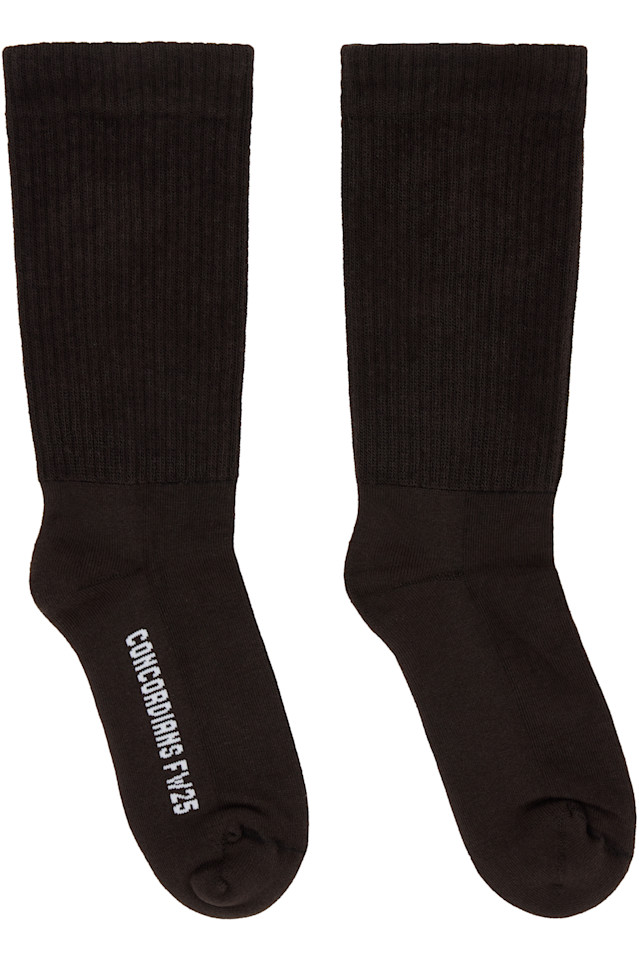 

Rick Owens Серые носки-конкордианы до середины икры